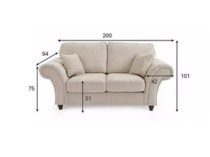 WINDSOR 2 SEATER SOFA NATURAL