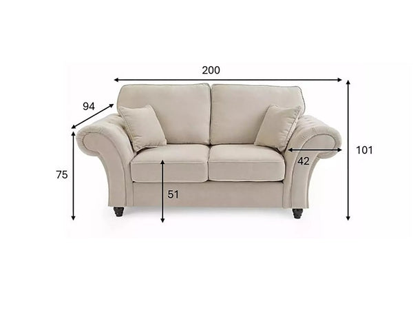 WINDSOR 2 SEATER SOFA NATURAL