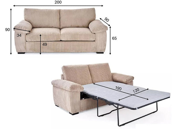 AMALFI 2 SEATER SOFA BED
