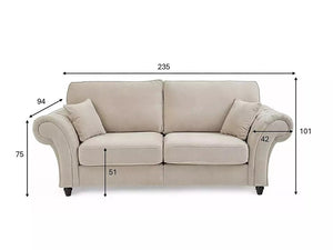 WINDSOR 3+2 SEATER SOFA SET NATURAL