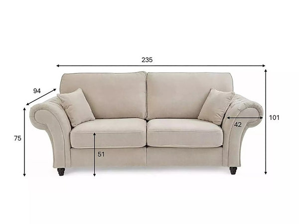 WINDSOR 3+2 SEATER SOFA SET NATURAL