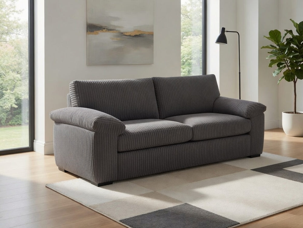 AMALFI 3 SEATER SOFA GREY