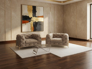 CHELSEA BIS BEIGE ARMCHAIR SET OF 2