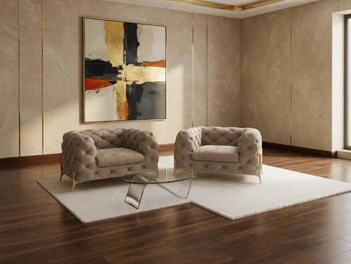 CHELSEA BIS BEIGE ARMCHAIR SET OF 2