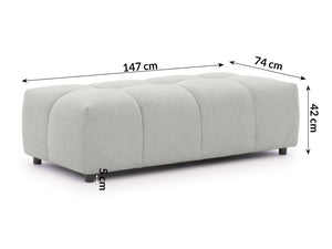ALBANE L-SHAPED RIGHT HAND FACING CORNER SOFA GREY