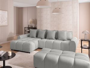 ALBANE L-SHAPED LEFT HAND FACING CORNER SOFA GREY