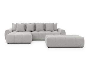 ALBANE L-SHAPED LEFT HAND FACING CORNER SOFA GREY