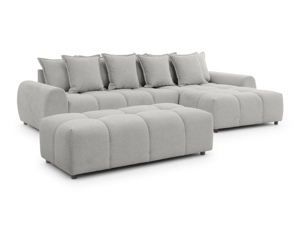 ALBANE L-SHAPED RIGHT HAND FACING CORNER SOFA GREY