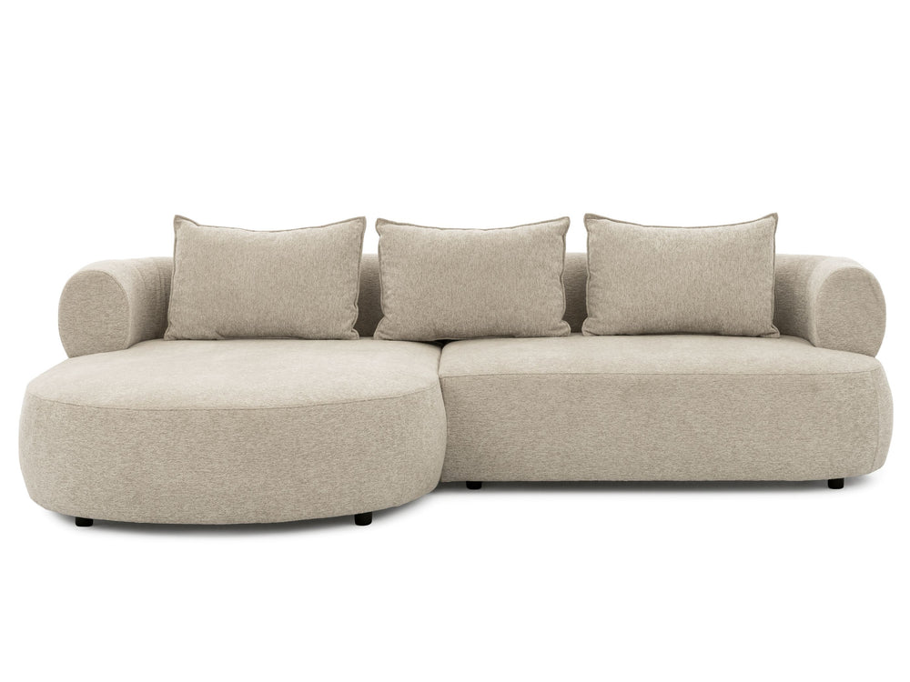 FERRO L-SHAPED LEFT HAND FACING CORNER SOFA - BEIGE