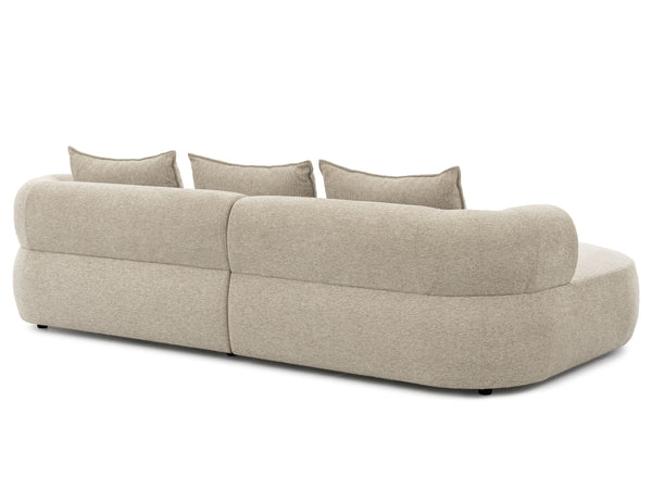 FERRO L-SHAPED LEFT HAND FACING CORNER SOFA - BEIGE