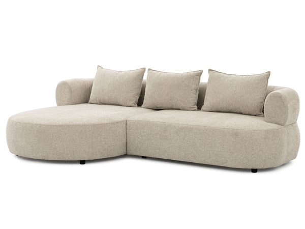 FERRO L-SHAPED LEFT HAND FACING CORNER SOFA - BEIGE