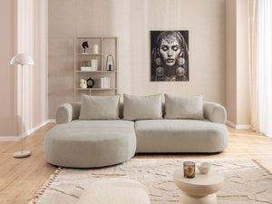 FERRO L-SHAPED LEFT HAND FACING CORNER SOFA - BEIGE