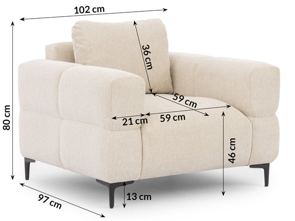 HELIO ARMCHAIR - BEIGE