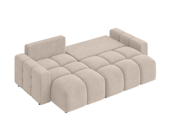 LUKI MODULAR L-SHAPED LEFT HAND FACING CORNER SOFA BED - BEIGE