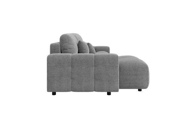 LUKI MODULAR L-SHAPED LEFT HAND FACING CORNER SOFA BED - GREY