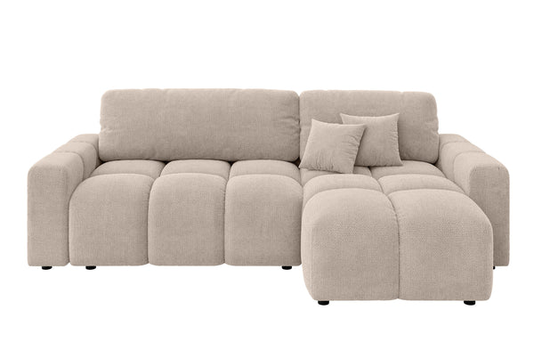 LUKI MODULAR L-SHAPED RIGHT HAND FACING CORNER SOFA BED - BEIGE
