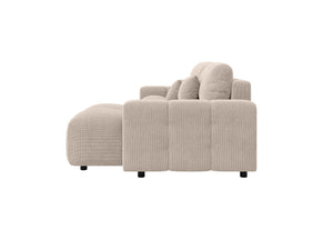 LUKI MODULAR L-SHAPED RIGHT HAND FACING CORNER SOFA BED - BEIGE