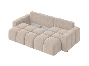 LUKI MODULAR L-SHAPED RIGHT HAND FACING CORNER SOFA BED - BEIGE