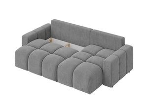 LUKI MODULAR L-SHAPED RIGHT HAND FACING CORNER SOFA BED - GREY