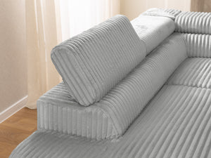 MARBEYA L-SHAPED LEFT HAND FACING CORNER SOFA-BED GREY