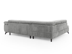 MARBEYA L-SHAPED LEFT HAND FACING CORNER SOFA-BED GREY