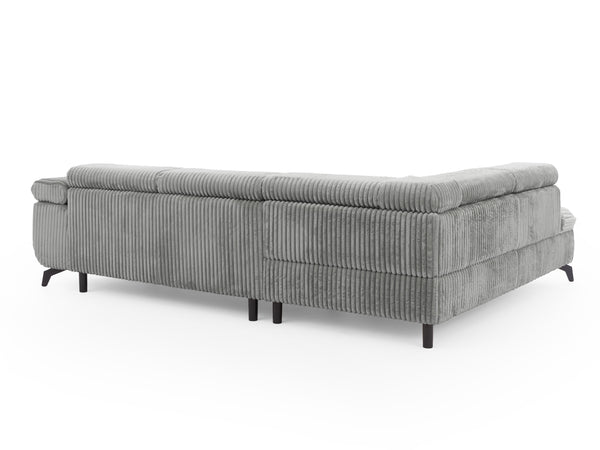 MARBEYA L-SHAPED LEFT HAND FACING CORNER SOFA-BED GREY