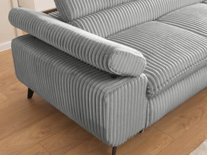 MARBEYA L-SHAPED RIGHT HAND FACING CORNER SOFA-BED GREY