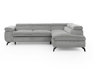 MARBEYA L-SHAPED RIGHT HAND FACING CORNER SOFA-BED GREY