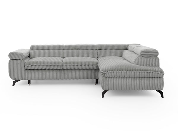 MARBEYA L-SHAPED RIGHT HAND FACING CORNER SOFA-BED GREY