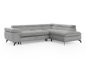 MARBEYA L-SHAPED RIGHT HAND FACING CORNER SOFA-BED GREY