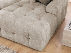 MELVA U-SHAPED CORNER SOFA - BEIGE