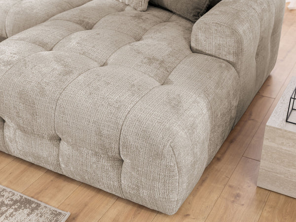 MELVA U-SHAPED CORNER SOFA - BEIGE