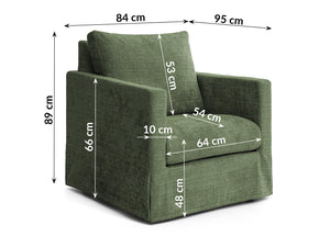 PAPHOS ARMCHAIR - GREEN