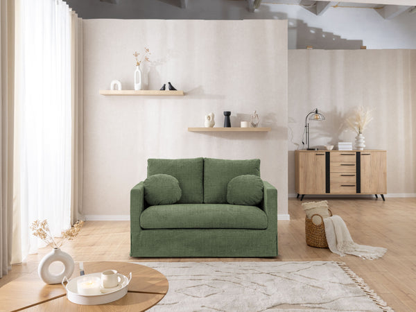 PAPHOS 2 SEATER SOFA - GREEN