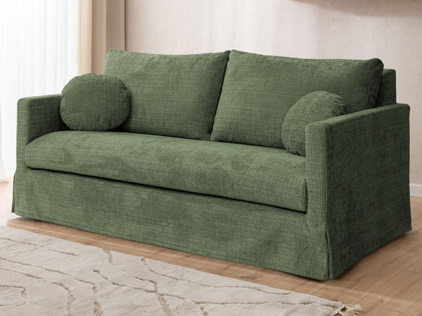 PAPHOS 3 SEATER SOFA - GREEN
