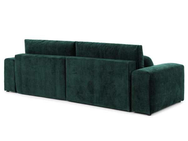 PUFFY MODULAR L-SHAPED LEFT HAND FACING CORNER SOFA BED - GREEN