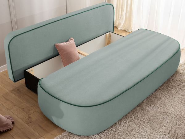 SAGA 3 SEATER SOFA BED - SAGE GREEN