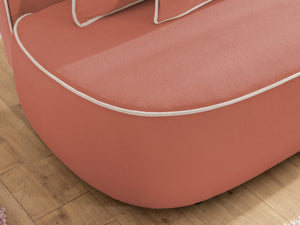 SAGA 3 SEATER SOFA BED - CORAL PINK