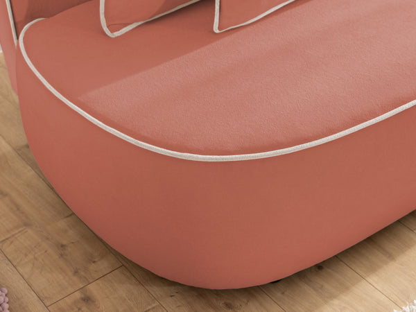 SAGA 3 SEATER SOFA BED - CORAL PINK
