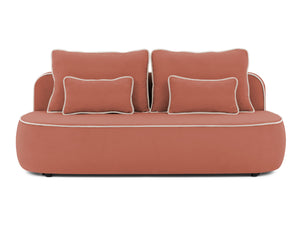 SAGA 3 SEATER SOFA BED - CORAL PINK