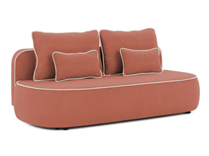 SAGA 3 SEATER SOFA BED - CORAL PINK