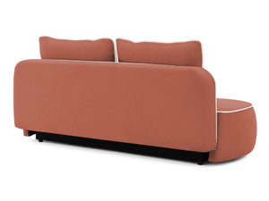 SAGA 3 SEATER SOFA BED - CORAL PINK