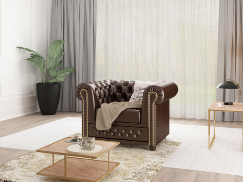 YORK ARMCHAIR BROWN