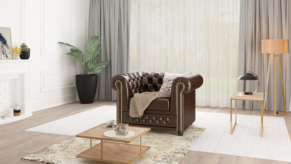 YORK ARMCHAIR BROWN