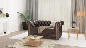 YORK 3+2+1 SEATER SOFA SET BROWN