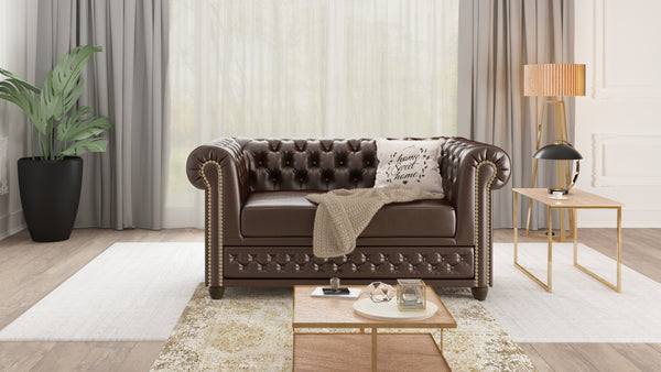 YORK 3+2+1 SEATER SOFA SET BROWN