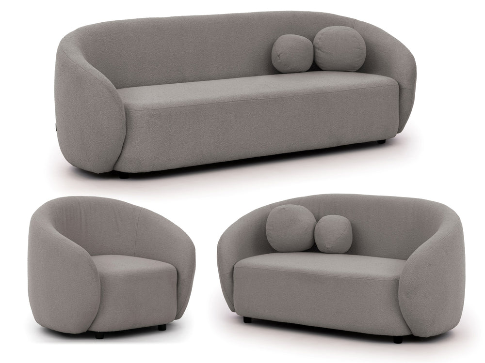BLOOM 3+2+1 SEATER SOFA SET GREY