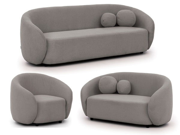 BLOOM 3+2+1 SEATER SOFA SET GREY