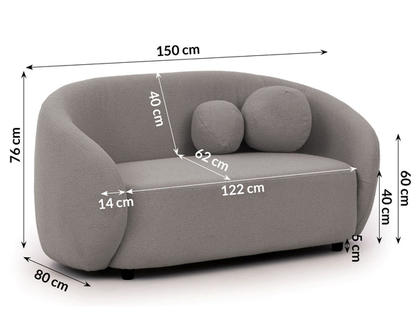 BLOOM 3+2+1 SEATER SOFA SET GREY