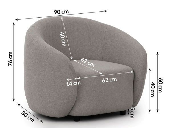 BLOOM ARMCHAIR GREY